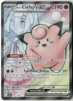 Lillie's Clefairy ex, Pokemon SV09: Journey Together Ultra Rare, 173/159 NM - Image 1
