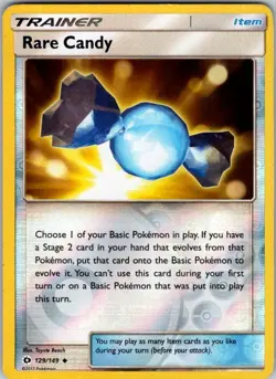 Pokemon | SM Base Set | Rare Candy | 129/149 | Reverse Holo | MP - Image 1