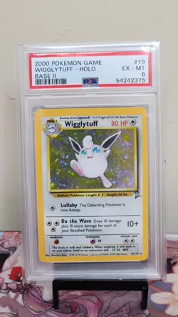 2000 POKEMON GAME BASE II #19 WIGGLYTUFF-HOLO - PSA 6 - Image 1
