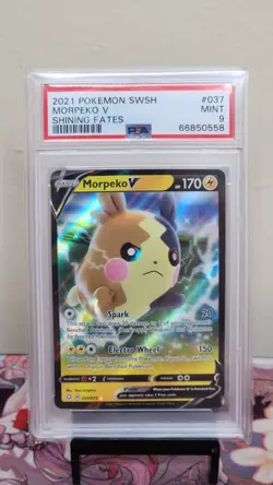 2021 POKEMON SWORD & SHIELD SHINING FATES #037 MORPEKO V - PSA 9 - Image 1