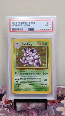 1999 POKEMON GAME #11 NIDOKING-HOLO - PSA 9 - Image 1