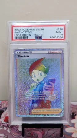2022 POKEMON SWORD & SHIELD LOST ORIGIN #210 FA/THORTON - SECRET - PSA 9 - Image 1