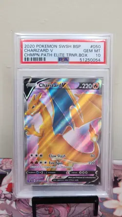 2020 POKEMON SWSH BLACK STAR PROMO #050 CHARIZARD V CHMPN.PATH - PSA 10 - Image 1