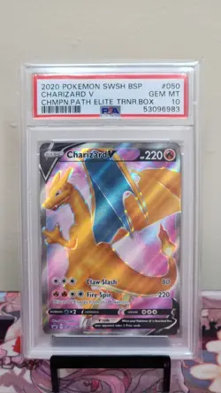 2020 POKEMON SWSH BLACK STAR PROMO #050 CHARIZARD V CHMPN.PATH - PSA 10 - Image 1