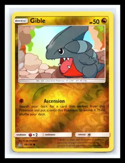 💥 Gible 96/156 | Sun & Moon - Ultra Prism | Pokemon TCG | Reverse Holo - Image 1