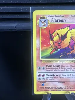 Pokemon TCG 1999 Flareon 19/64 Jungle Unlimited Non-Holo Rare Vintage LP ✨ - Image 2