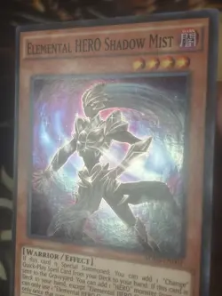 Yugioh: Elemental HERO Shadow Mist - SDHS-EN001 - Super Rare - 1st Edition - LP - Image 4