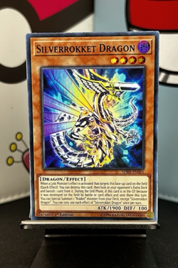Yugioh Silverrokket Dragon SDRR-EN001 Super Rare 1st Edition Rokket Revolt - Image 1