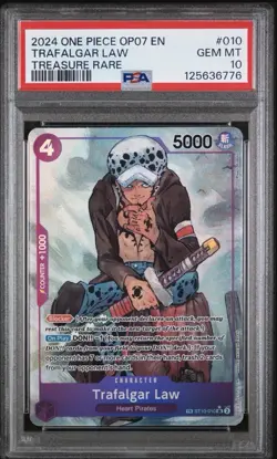 2024 ONE PIECE OP07-500 YEARS IN THE FUTURE #010 TRAFALGAR LAW TREASURE RARE - Image 1