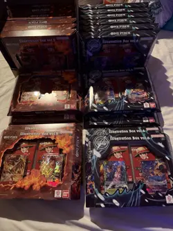One Piece Illustration Box Vol 5 And 6 Bundle 20 Boxes Total 10 Of Each In Hand - Image 1