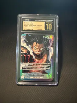 2025 ONE PIECE OP11-A FIST OF DIVINE SPEED AA MONKEY D. LUFFY CGC PRISTINE 10 - Image 1