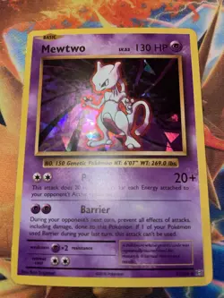Mewtwo 51/108 - CRACKED ICE HOLO RARE - XY Evolutions - POKEMON CARD - LP - Image 1