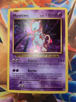 Mewtwo 51/108 - CRACKED ICE HOLO RARE - XY Evolutions - POKEMON CARD - LP - Image 2
