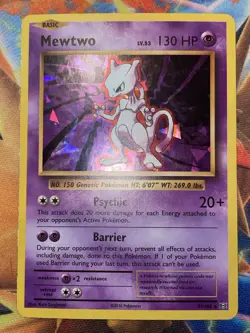 Mewtwo 51/108 - CRACKED ICE HOLO RARE - XY Evolutions - POKEMON CARD - LP - Image 3