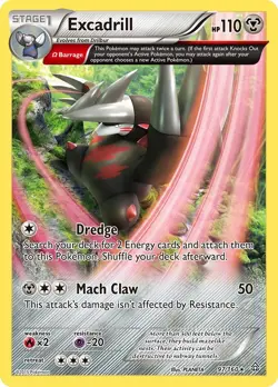 Excadrill (Omega) 97/160 Holo Rare XY - Primal Clash Pokemon Card - Image 1