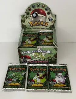 Pokemon Jungle 1st Edition Booster 3 Pack 33 Cards Scyther Flareon Wigglytuff - Image 5