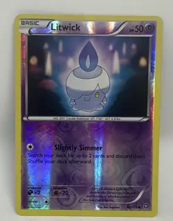 Litwick 48/114 Steam Siege Reverse Holo Common Pokemon Card TCG English - Image 2