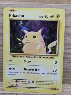 Pikachu Holo Cracked Ice Pokemon XY Evolutions 35/108 Pokemon Card TCG (24) - Image 1