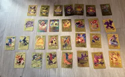 Large Pokemon Card Lot + ZLCA TCG Deck Box - Originals + AliExpress Metal Cards - Image 5