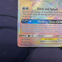 Pokemon Slowpoke & Psyduck GX Holo Card 239/236 Secret Edition, Unified Minds - Image 4