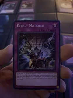 RA01-EN074 Evenly Matched Secret Rare Card NM Condition - Image 1