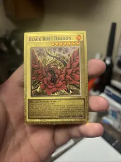 Yu-Gi-Oh! Gold Foil Black Rose Dragon Custom Fan Made Trading Card YuGiOh - Image 1