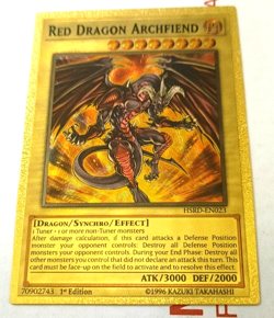 Yu-Gi-Oh! Gold Foil Red Dragon Archfiend Custom Fan Made Trading Card YuGiOh - Image 1