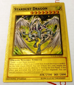 Yu-Gi-Oh! Gold Foil Stardust Dragon Custom Fan Made Trading Card YuGiOh - Image 1