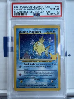 Pokemon TCG Shining Magikarp Celebrations Classic Collection Card 66/64 PSA 10 - Image 1