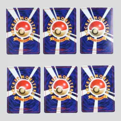 Japanese pokemon card old back Team Rocket set 6 Charizard Blastoise Vaporeon - Image 3