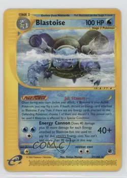 Blastoise Pokemon e-Card Series Expedition #37 2002 - Image 1