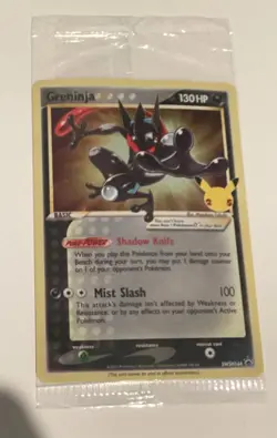 Pokemon Greninja Gold Star SWSH144 Sword & Shield Black Star Promo Card Sealed - Image 1