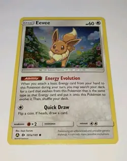 Sun & Moon EEVEE 101a/149 Alternate Art Holo NM Super Clean 🌟 Pokemon Card 2018 - Image 1