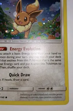 Sun & Moon EEVEE 101a/149 Alternate Art Holo NM Super Clean 🌟 Pokemon Card 2018 - Image 3