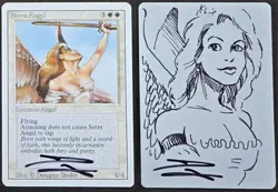 SKETCHED MtG Magic Douglas Shuler Revised Artist Proof _ SERRA ANGEL _ 1/100! - Image 1