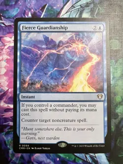 MTG x1 FIERCE GUARDIANSHIP 1x NM Commander 2020 C20 #35 Free Shipping! EDH Magic - Image 1