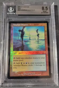 Adarkar Wastes - Foil Magic mtg 7th Edition BGS Graded 8.5 - Image 3