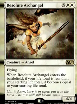 Magic 2015 (M15) #28 Resolute Archangel - Image 1