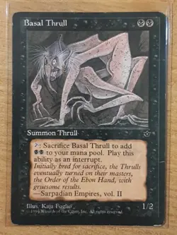 1994 MAGIC THE GATHERING FALLEN EMPIRES BASAL THRULL (KAJA FOGLIO) TD25 - Image 1