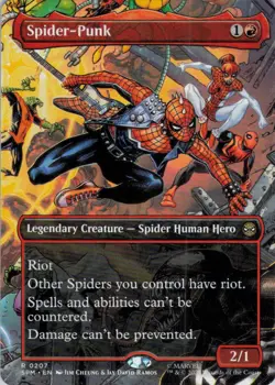 MTG Spider-Punk (0207) (Borderless) (207) | NM | Spider-Man {SPM} - Image 1