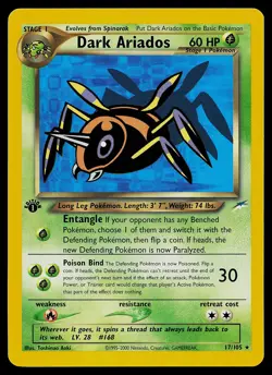 Pokemon Card - Dark Ariados Neo Destiny 17/105 Rare 1st Edition - Image 1