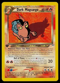 Pokemon Card - Dark Magcargo Neo Destiny 18/105 Rare 1st Edition - Image 1