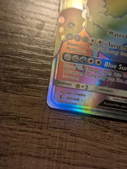 Pokemon Card - Guardians Rising #151/145 Wishiwashi GX (Secret) LP Rainbow - Image 3