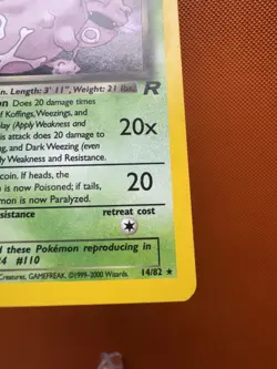 Pokemon Team Rocket Dark Weezing 14/82 Rare Holo WOTC TCG NM - Image 5