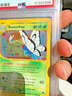2002 Pokemon Butterfree Expedition Holo Rare #5 PSA 9 MINT ~*SWIRL*~ - Image 3