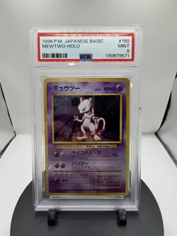 MEWTWO JAPANESE BASE SET PSA 9 HOLO POKEMON #150 MINT 1996 - Image 1