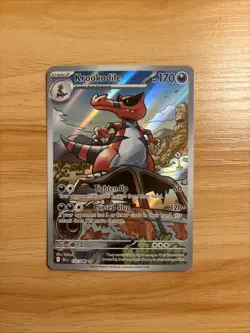 Krookodile 137/086 Holo Illustration Rare SV: Black Bolt NM English Pokemon - Image 1