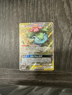 Pokemon TCG Venusaur & Snivy GX SM229 Alternative Art Tag Team Black Star Promo - Image 1