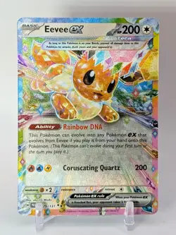 Eevee ex 75/131 Pokemon TCG Scarlet & Violet Prismatic Evolutions Double Rare NM - Image 1