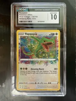 Pokemon Rayquaza Vivid Voltage 138/185 Holo Amazing Rare CGC GEM MINT 10 - Image 1
